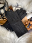 Follkee Women's Size M Sheepskin Black Leather Gloves Premium Quality Handmade