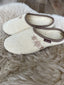 Follkee Women's Slippers Beige / Ultra Light / Wool Felt Blend/ Slip on/ Cute Slippers