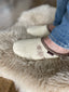 Follkee Women's Slippers Beige / Ultra Light / Wool Felt Blend/ Slip on/ Cute Slippers