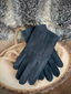 Follkee Mens Leather Gloves Wool Lined Black Quality Warm and Handmade